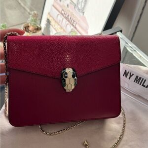 Bvlgari Serpenti Forever Shoulder Bag Leather and Stingray small